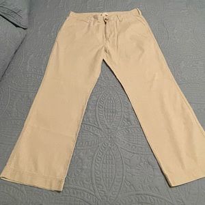 J Crew Tan Linen Chinos size W34xW30
